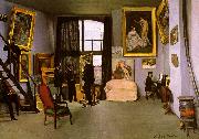Frederic Bazille The Artist's Studio on the Rue de la Condamine USA oil painting reproduction
